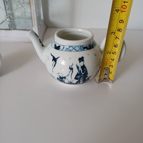 Gorgeous 1985 Franklin Mint WORCESTER Fine Porcelain Japanese Mini Teapot - Picture 9 of 13